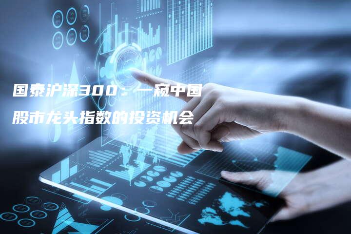 国泰沪深300：一窥中国股市龙头指数的投资机会